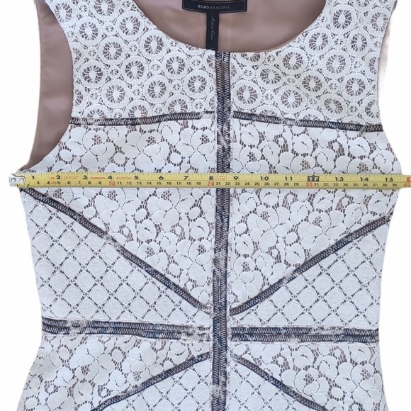BCBG MaxAzria Andreea lace sheath dress white sz 4 - Picture 10 of 11